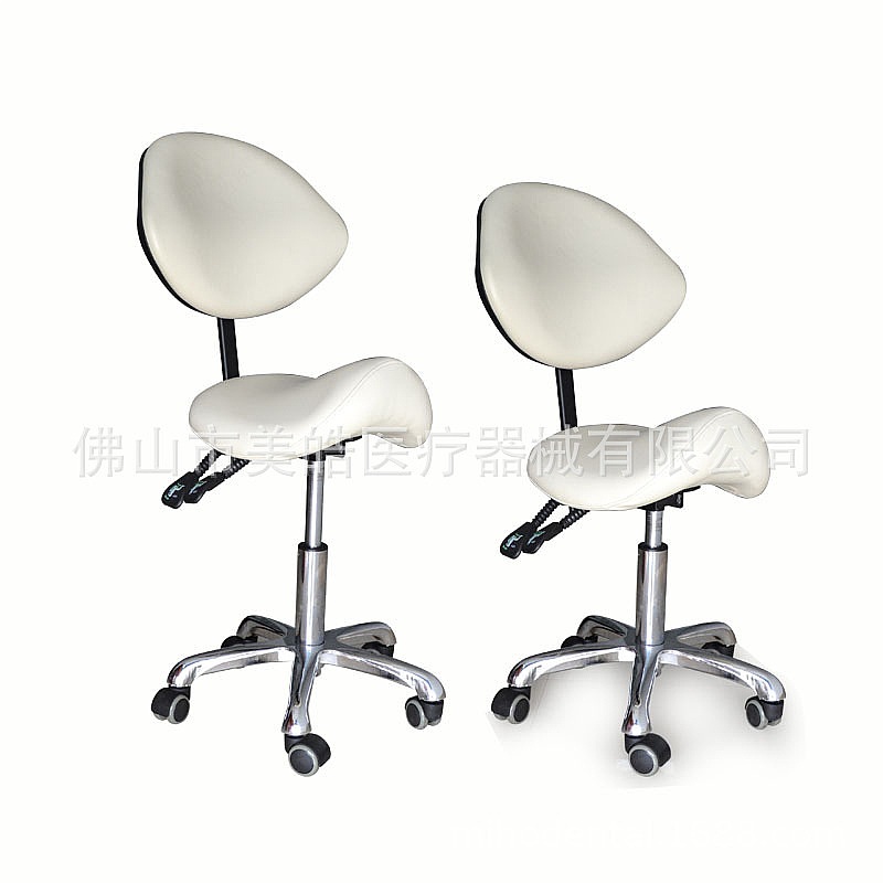 Office Stool - 人間工学に基づいたサドルスツールチェア、高さ調節可能、回転式ローリングスツール、キャスター付き、美容師、歯科医、医師、オフィス、タトゥー施術用