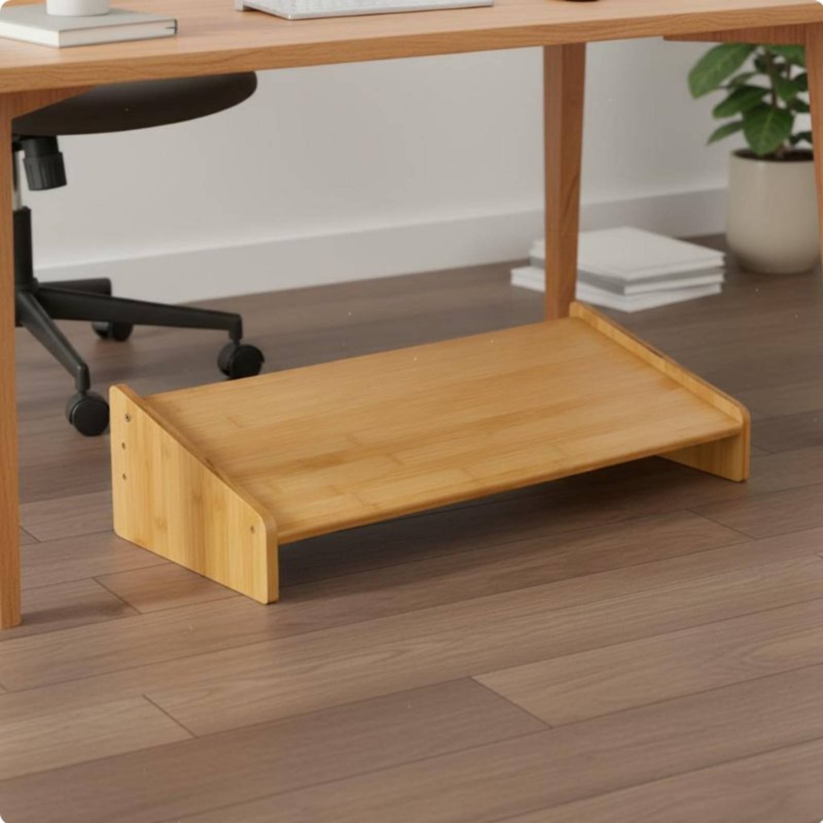デスク下フットレスト 幅広表面 オフィス用フットスツール 角 - Office Stool のレビューと価格