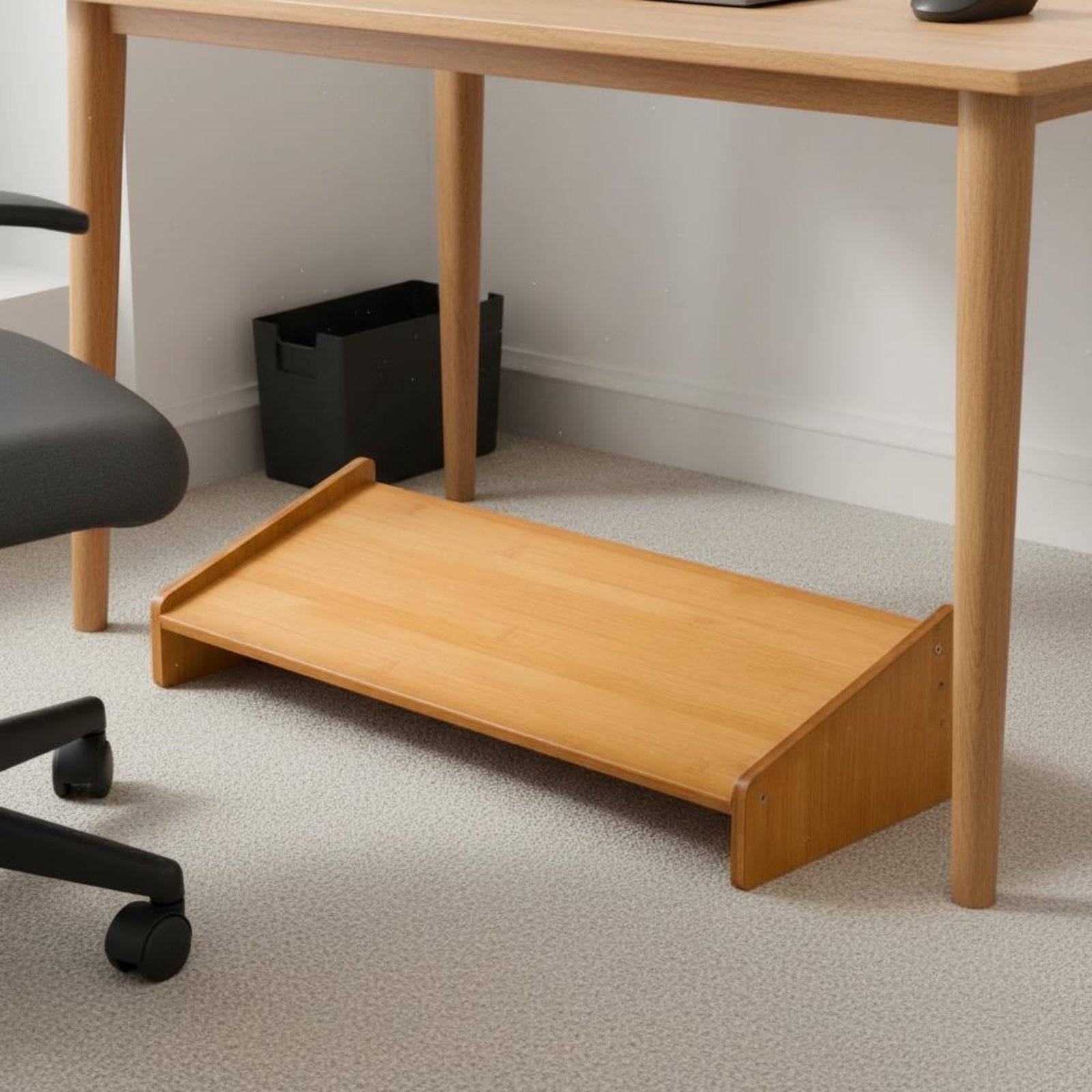 デスク下フットレスト 幅広表面 オフィス用フットスツール 角 - Office Stool のレビューと価格