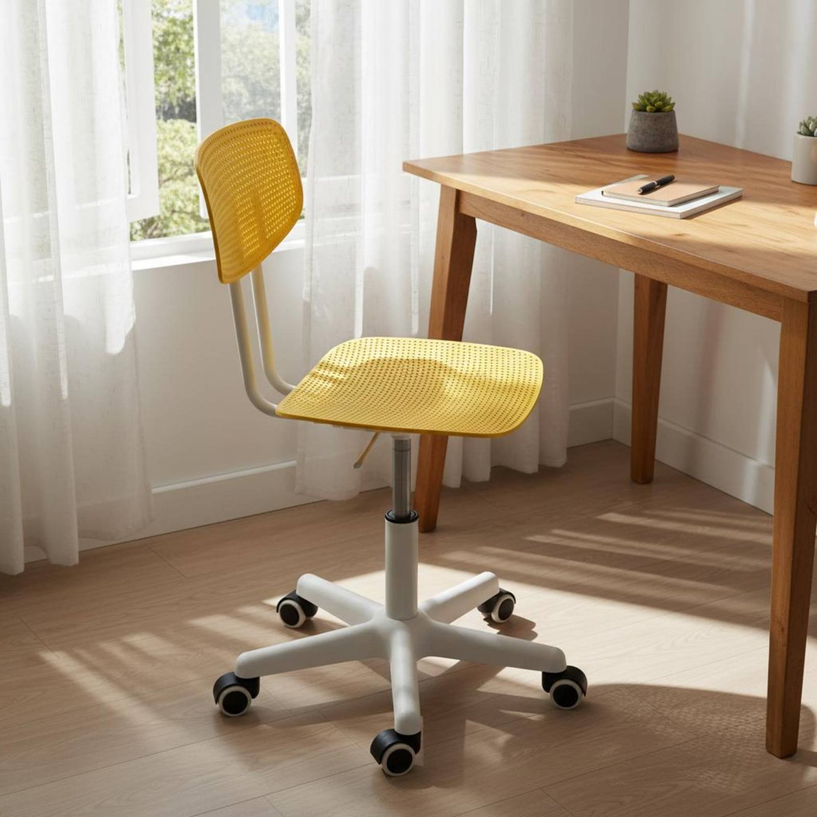 調節可能なローリングデスクチェア、通気性のあるデザイン、回転 - Office Chair のレビューと価格