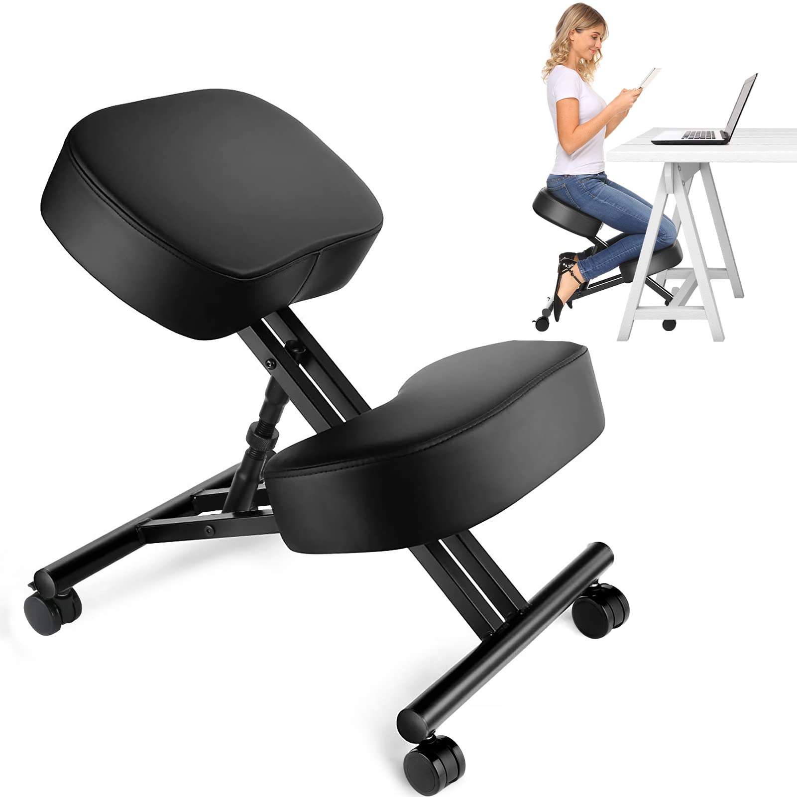 オフィス用のエルゴノミクスニーリングチェア、家庭およびオフィ - Office Stool のレビューと価格