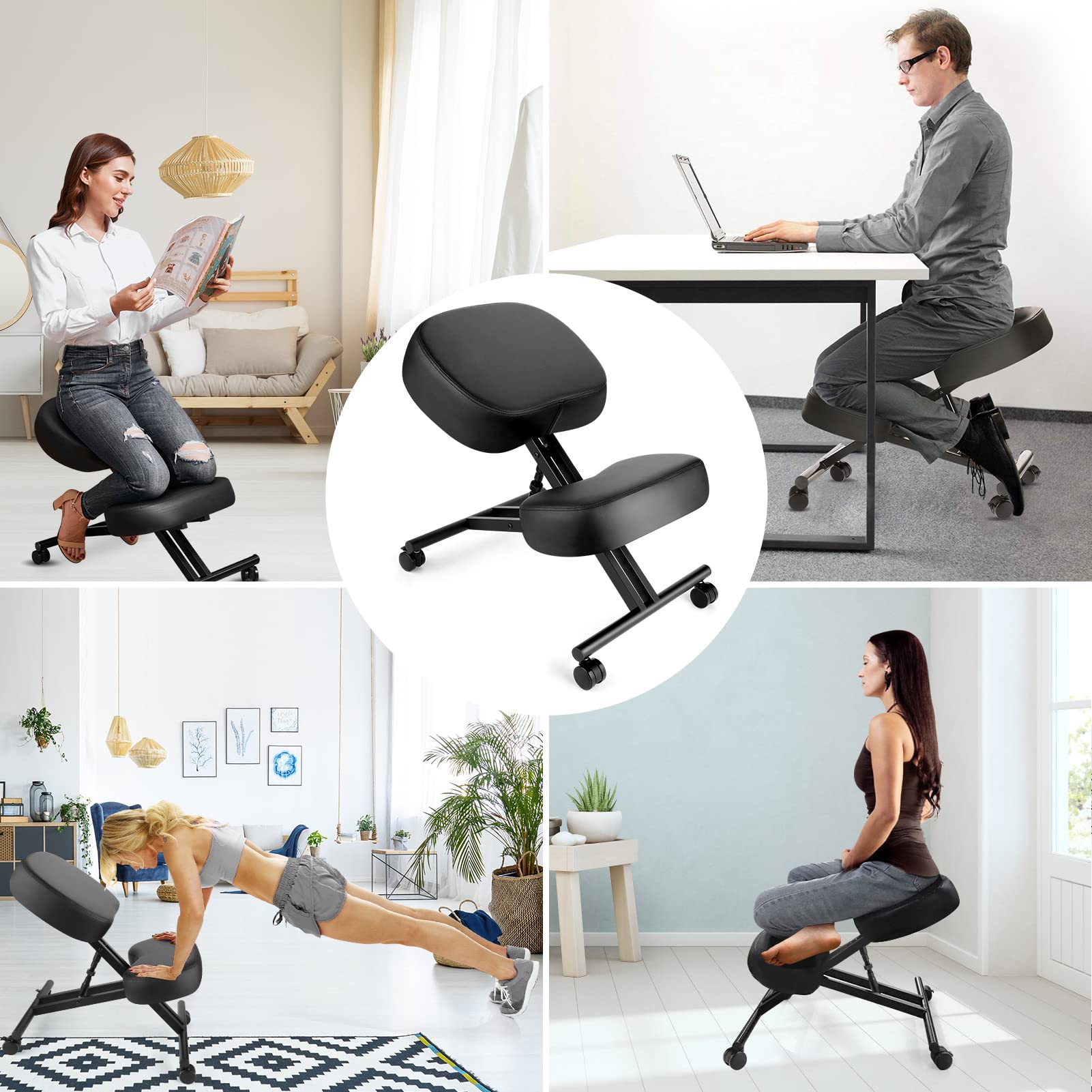オフィス用のエルゴノミクスニーリングチェア、家庭およびオフィ - Office Stool のレビューと価格