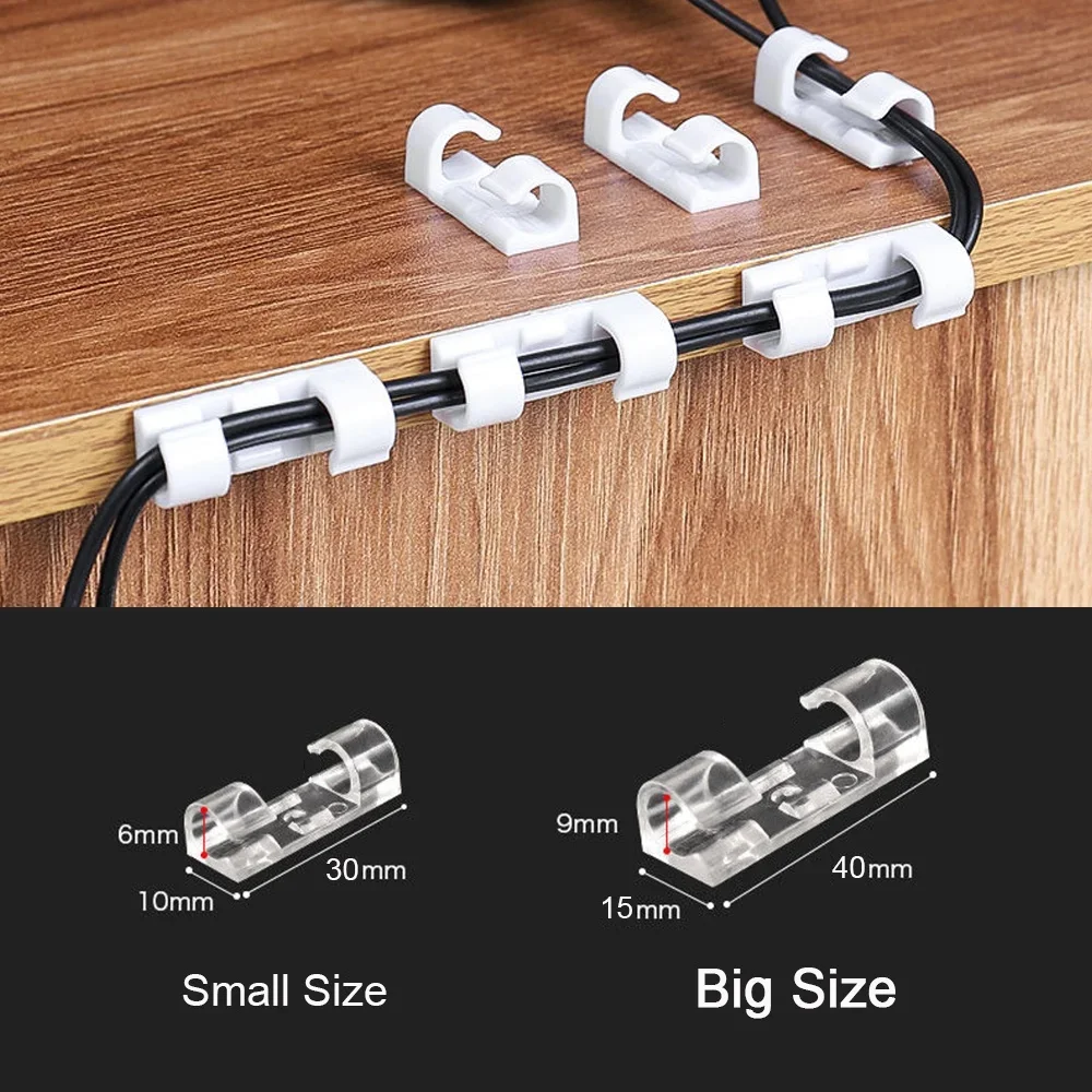 ケーブルクリップ、配線整理用、コードホルダー、自己粘着式ケー - Desk Organizer のレビューと価格