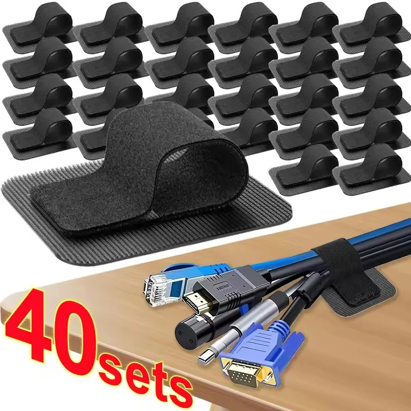 4-40個入り、デスク下ケーブル整理用、ワイヤーホルダー、コ - Desk Organizer のレビューと価格