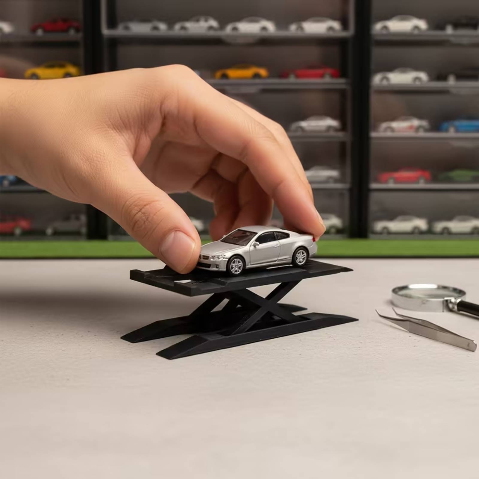 モデルカー展示ラック 二段式 モデルカー展示スタンド ブラッ - Standing Desk のレビューと価格