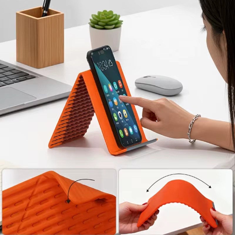 携帯用シリコン製携帯電話ホルダー、自由に曲げられるフレキシブ - Standing Desk のレビューと価格