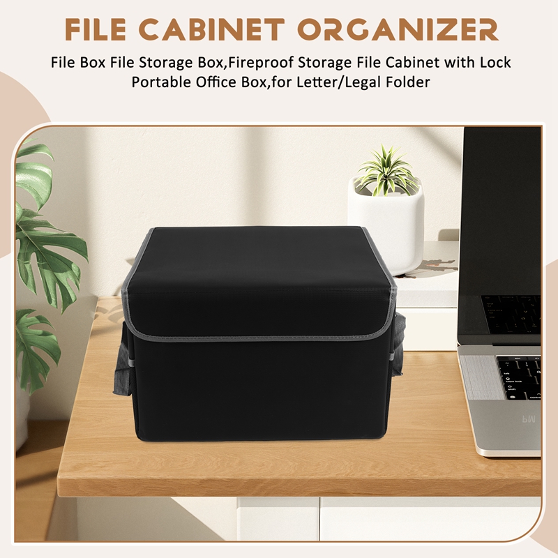 耐火ファイルボックス ファイル収納ボックス、ロック付き耐火保 - File Cabinet のレビューと価格