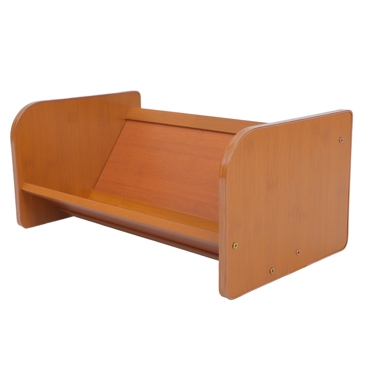竹製のレコードホルダー兼ファイル収納。机の上を整理整頓し、傾 - Desk Organizer のレビューと価格